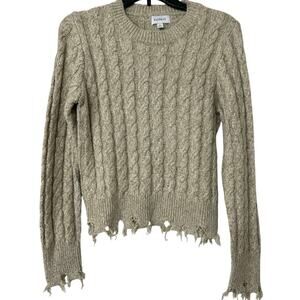 Evereve Tan Cable Knit Sweater